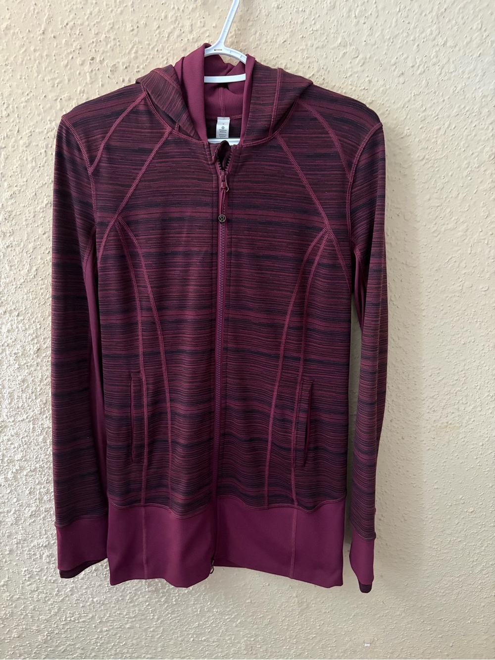 lululemon athletica Marled Plum Hooded Zip Jacket